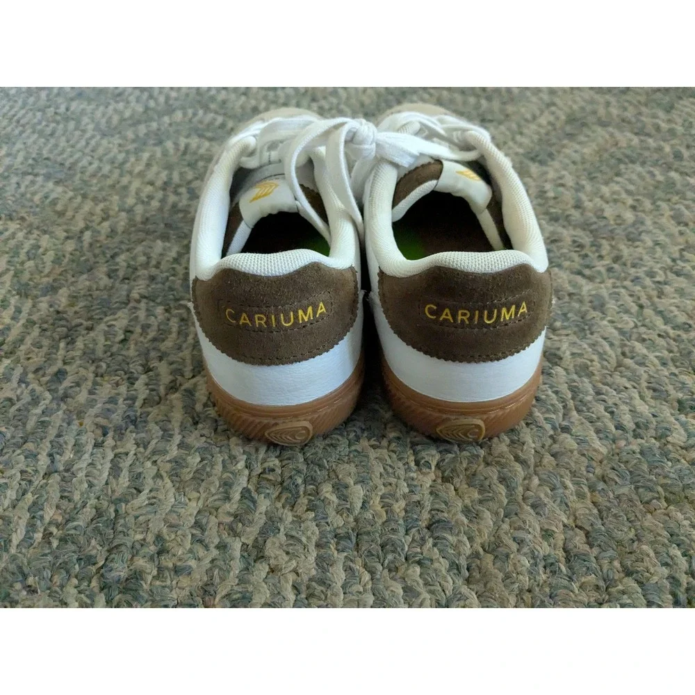 Cariuma Toca White Sand Leather Suede Low Top Sneakers Mens 7.5 Womens 9 - Picture 2 of 7